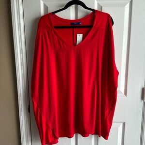 NWT- Woman’s Apt 9  Red cold shoulder top